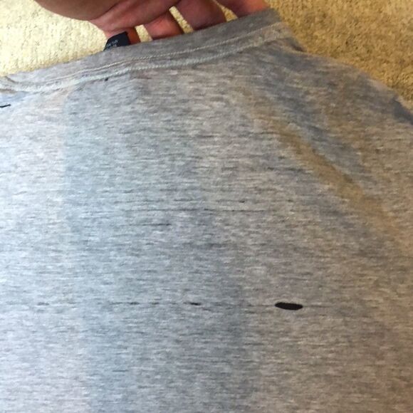 Distressed Vintage Polo Ralph Lauren heather grey T-Shirt | XL - Picture 7 of 10